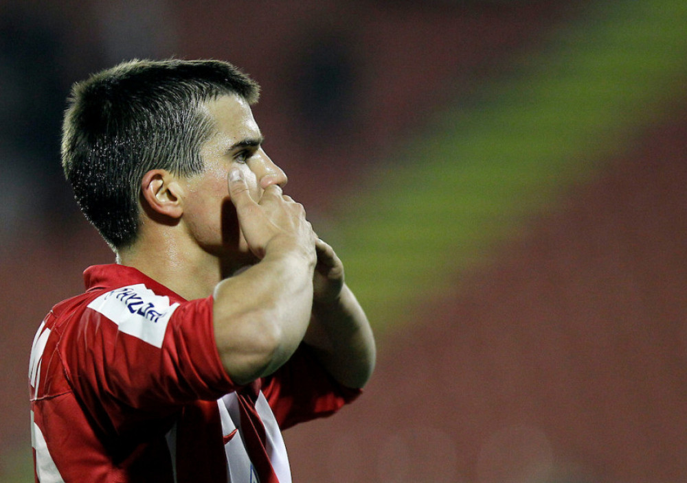 Andrija Kaluđerović dok je nosio dres Crvene zvezde