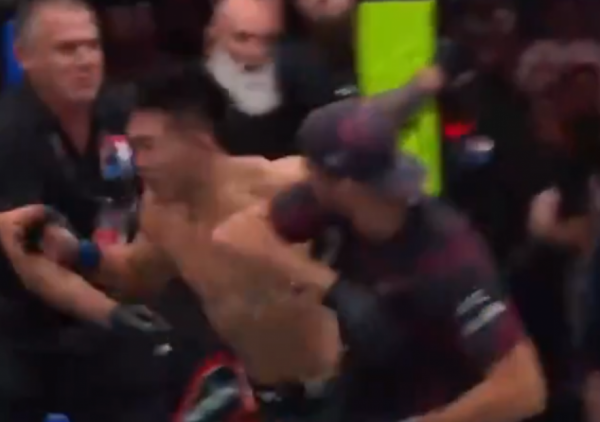 (VIDEO) Težak prizor - Habib iz "prvog reda" gledao K.O rođaka: Stariji Nurmagomedov "potegao" lakat na čoveka koji mu je nokatirao brata