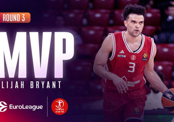 Brajant ponovo MVP runde: Košarkaš Hapoela se "okomio" na titulu najboljeg u Evroligi!