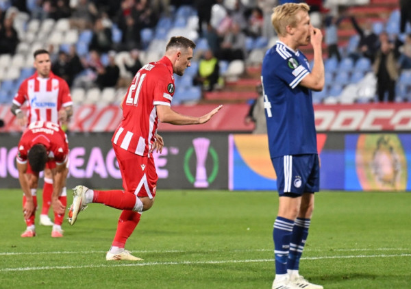 (UŽIVO, VIDEO) Crvena zvezda - Kopenhagen 2:1: Fenomenalan gol Kostova