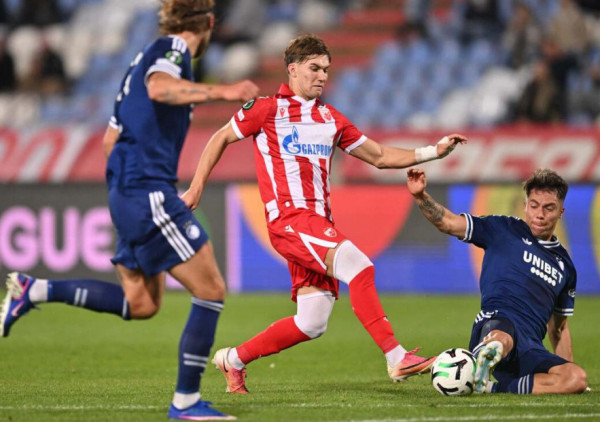 (VIDEO) Zvezda sa dva fantastična gola preokrenula rezultat protiv Kopenhagena